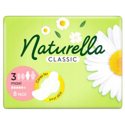Naturella, Classic Maxi, Podpaski ze skrzydełkami, 8 szt