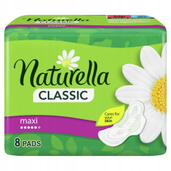 Naturella, Classic Maxi, Podpaski ze skrzydełkami, 8 szt