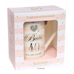 Kubek na 30 urodziny ozdobiony diamencikami PREMIUM NA PREZENT