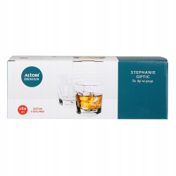 Szklanki do whisky Altom Design Stephanie Optic 280 ml komplet 6 szt.