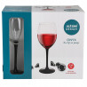KOMPLET 6 KIELISZKÓW WINO CZERWONE 330ML CZARNA NÓŻKA ONYX