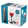 KOMPLET 6 KIELISZKÓW WINO CZERWONE 330ML CZARNA NÓŻKA ONYX