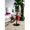 KOMPLET 6 KIELISZKÓW WINO CZERWONE 330ML CZARNA NÓŻKA ONYX