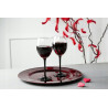 KOMPLET 6 KIELISZKÓW WINO CZERWONE 330ML CZARNA NÓŻKA ONYX