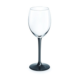 KOMPLET 6 KIELISZKÓW WINO CZERWONE 330ML CZARNA NÓŻKA ONYX