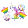 BALONY FOLIOWE 5SZT JEDNOROŻEC