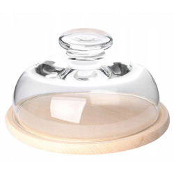 Patera z kloszem do ciasta serów wędlin deska Edwanex 22 cm