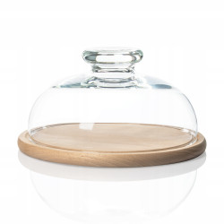 Patera z kloszem do ciasta serów wędlin deska Edwanex 22 cm