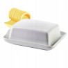 BIAŁA PORCELANOWA MASELNICZKA MASELNICA BASIC 16,5/12,5/6CM