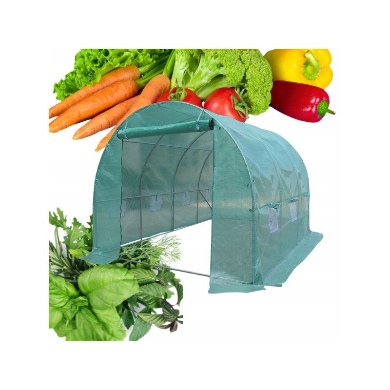 TUNEL FOLIOWY Ogrodowy Szklarnia Folia AGRO 3,5x2m VERDENIA