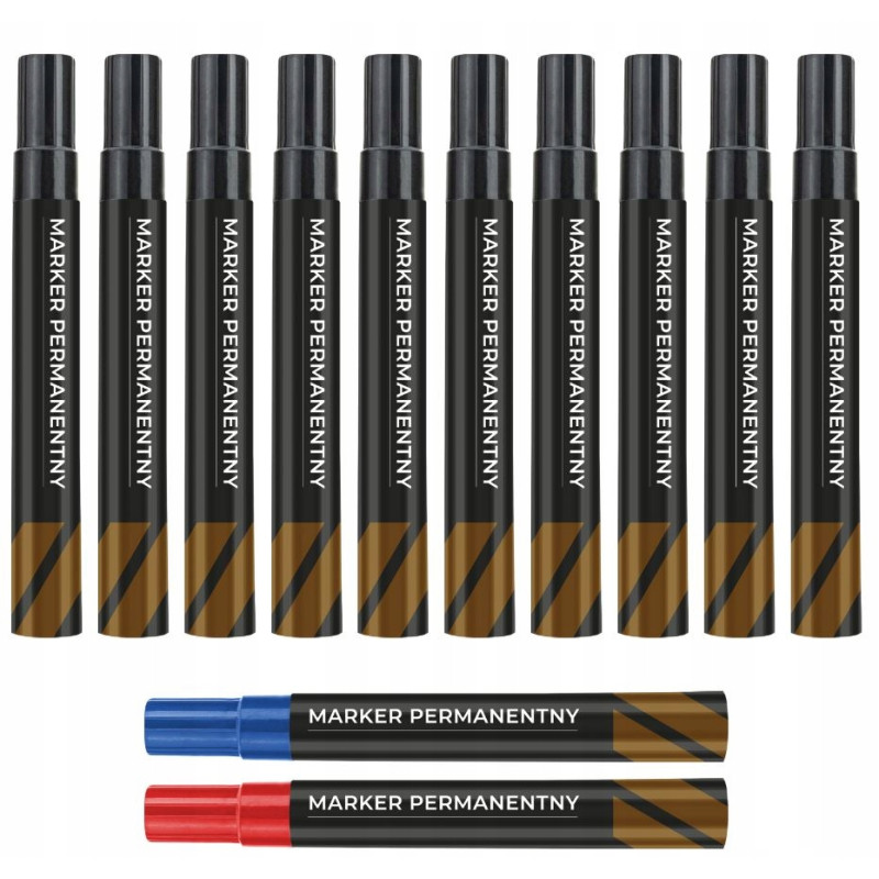 Marker permanentny 12 szt. mazak pisak