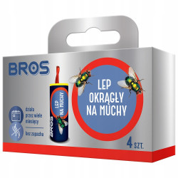 BROS LEP OKRĄGŁY NA MUCHY 4 SZTUKI