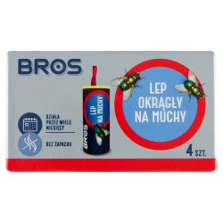 BROS LEP OKRĄGŁY NA MUCHY 4 SZTUKI