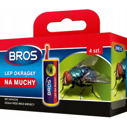 BROS LEP OKRĄGŁY NA MUCHY 4 SZTUKI