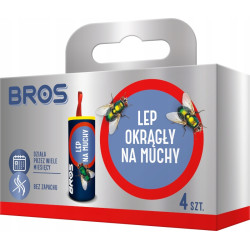 BROS LEP OKRĄGŁY NA MUCHY 4 SZTUKI