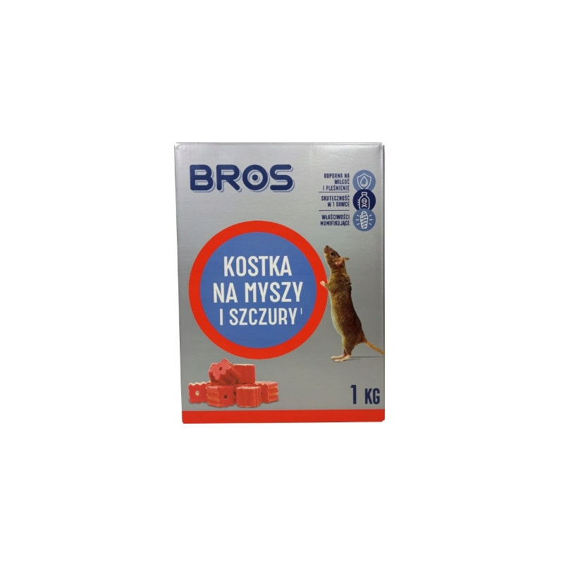 KOSTKI NA MYSZY SZCZURY 1KG BROS