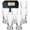 BOHEMIA QUADRO SZKLANKI 350ML 6 SZT WODA SOK WHISKY KRYSZTAŁOWE WYSOKIE