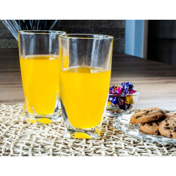 BOHEMIA QUADRO SZKLANKI 350ML 6 SZT WODA SOK WHISKY KRYSZTAŁOWE WYSOKIE