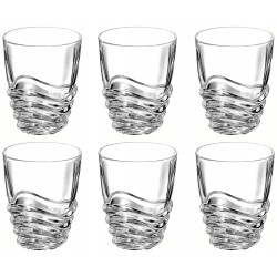 Zestaw do Whisky Bohemia Wave Karafka 6 Szklanek Kryształowe Szkło 750 ml