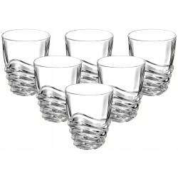 Zestaw do Whisky Bohemia Wave Karafka 6 Szklanek Kryształowe Szkło 750 ml