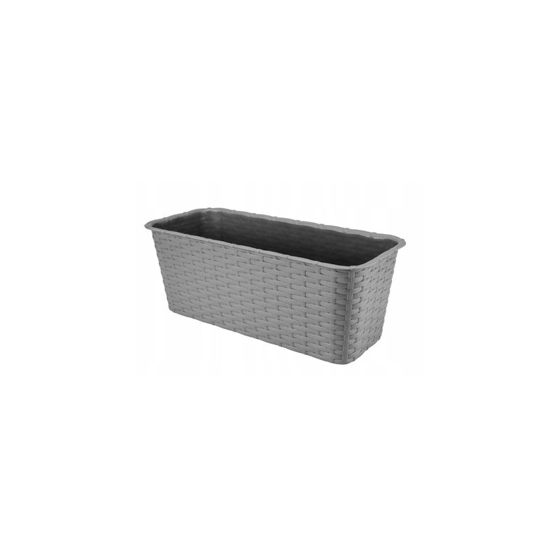 DONICZKA BALKONOWA RATTAN 40cm szara