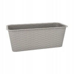 DONICZKA BALKONOWA RATTAN 40cm szara