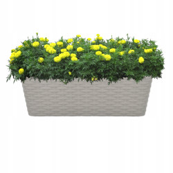 DONICZKA BALKONOWA RATTAN 40cm szara