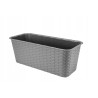 DONICZKA BALKONOWA RATTAN 40cm szara