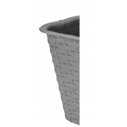 DONICZKA BALKONOWA RATTAN 40cm szara