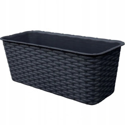 DONICZKA BALKONOWA RATTAN 40cm antracyt