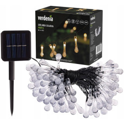 GIRLANDA SOLARNA KROPLE 100led 12m na ogród taras lampki girlanda