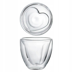 Komplet 2 szklanek termicznych Mia 250 ml Serca AMBITION walentynki