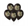 Balony Premium 18lat czarne 5 szt.