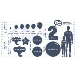 Balony Premium 18lat czarne 5 szt.
