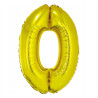 BALON CYFRA 0 ZŁOTA 35CM