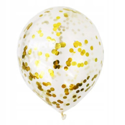 BALON CYFRA 0 ZŁOTA 35CM