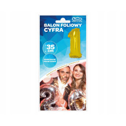 BALON FOLIOWY 35CM ZŁOTY 1