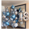 BALON CYFRA 5 NA HEL 92CM SREBRNA
