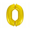 BALON CYFRA ZŁOTY 0 NA HEL 92CM