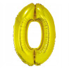 BALON CYFRA ZŁOTY 0 NA HEL 92CM