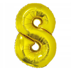 BALON CYFRA ZŁOTY 0 NA HEL 92CM