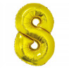 BALON CYFRA ZŁOTY 0 NA HEL 92CM