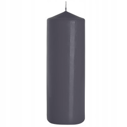 Świeca walec BISPOL 160H 25CM SW80/250 SZARA