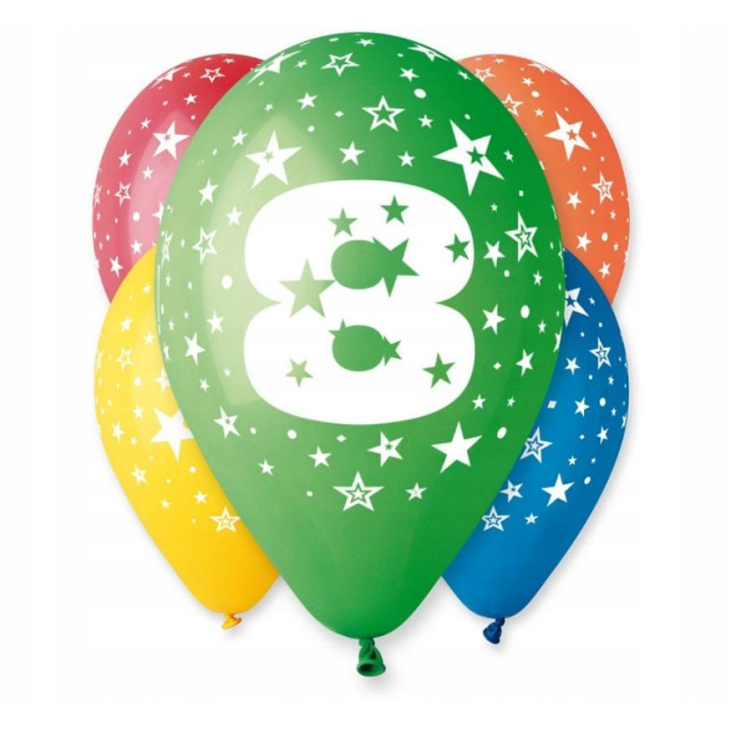 BALONY Z NADRUKIEM 5SZT 8LAT