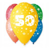 BALONY Z NADRUKIEM CYFRA 50LAT 5SZT