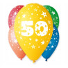 BALONY Z NADRUKIEM CYFRA 50LAT 5SZT