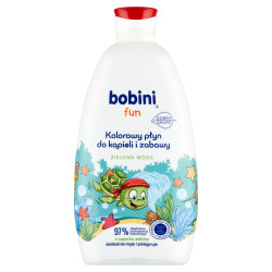 Bobini Płyn do Kąpieli dla Dzieci Barwiący Wodę na Zielono Maxi Piana 500ml