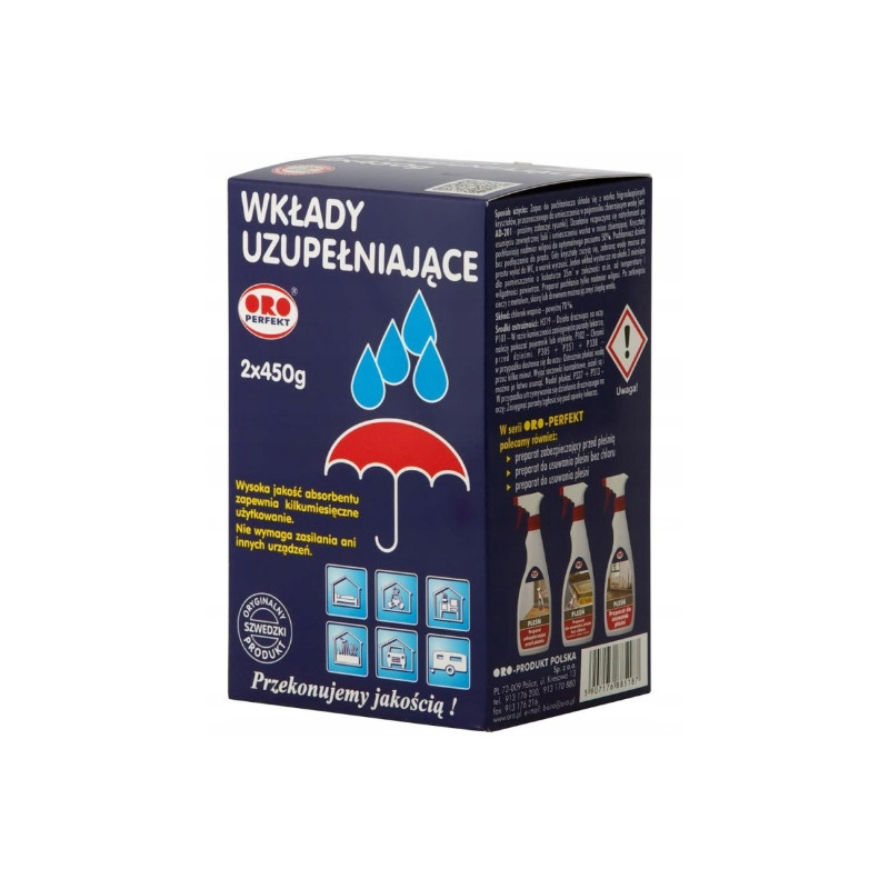 Wkład do pochłaniacza wilgoci 2 x 450 g ORO