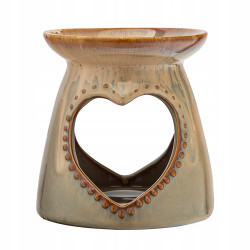 KOMINEK ZAPACHOWY PORCELANOWY Z SERCEM 9.5X9.5X10.5 CM