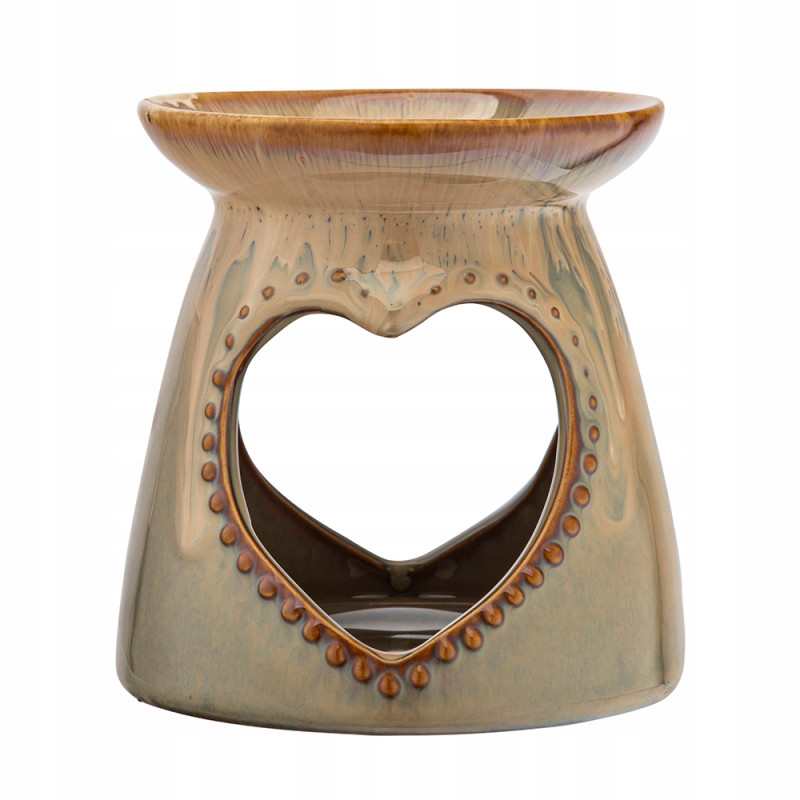 KOMINEK ZAPACHOWY PORCELANOWY Z SERCEM 9.5X9.5X10.5 CM